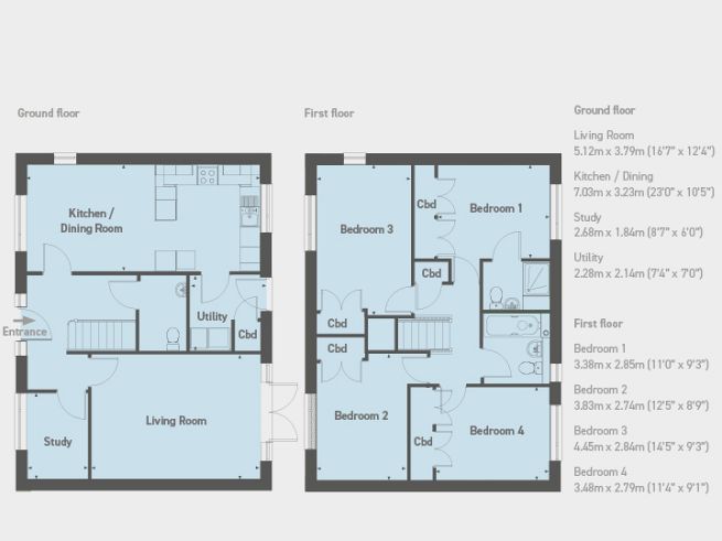 Floor plan 4 bedroom house - artist's impression subject to change
